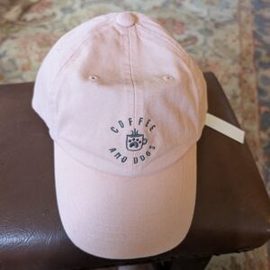 Pink Baseball Cap with Coffee and Dogs Logo